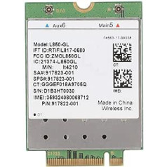 ASHATA 4G LTE kartes moduļa bezvadu tīkla adapteris L850-GL LTE 4G modulis bezvadu LTE FDD WCDMA tīkla karte LTE-FDD/LTE-TDD/WCDMA WiFi karte NGFF M.2 4G tīkla karte priekš HP ProBook 440 G5