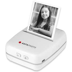 AgfaPhoto Realipix Pocket P Black/White Thermal Printer for Children with Fun App for Painting & Doodling, Normal, ARKMPW