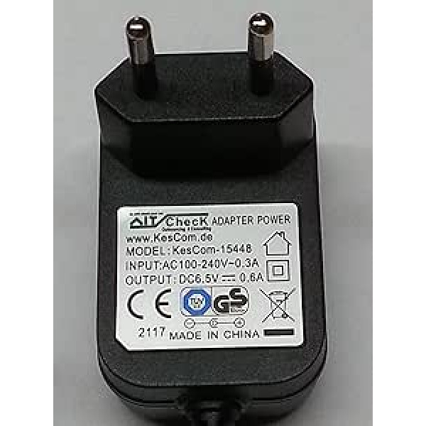 6,5 V 600mA Power Supply/Charger/Power Supply compatible with SIEMENS Gigaset in a, AL, AS, AP, C, Cs, E and S