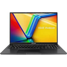 ASUS Vivobook 16 klēpjdators | 16 collu FHD+ 16:10 pretatspīduma IPS displejs | AMD Ryzen 5 7530U | 16 GB RAM | 512 GB SSD | AMD Radeon | Windows 11 | QWERTZ tastatūra | Indie Black