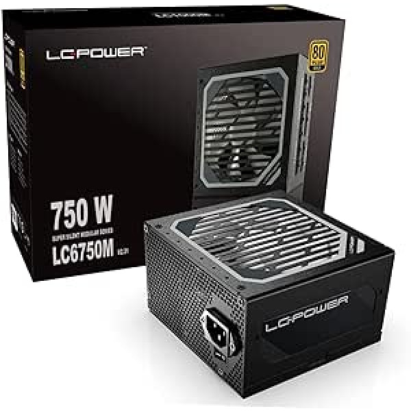 LC-POWER LC6750M 750W PC Power Supplies Super Silent Modular Series Fully Modular Cable Management 80Plus Gold