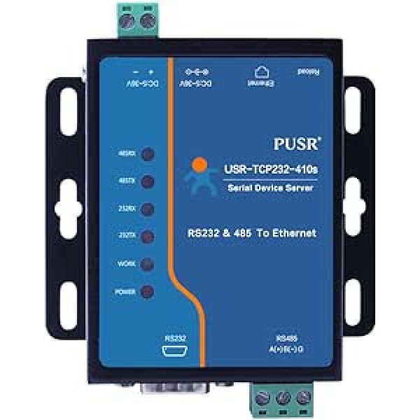 PUSR RS232 RS485 Modbus RTU uz Modbus TCP vārtejas seriālā uz Ethernet pārveidotājs USR-TCP232-410s