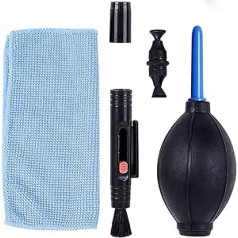 Photo Cleaning Kit, Professional Camera Cleaning Set, Cleaning Pen, Microfibre Cloth, Empty Reusable Spray Bottle for DSLR Camera, Smartphone, Mobile Phone, Tablet, PC, Camcorder