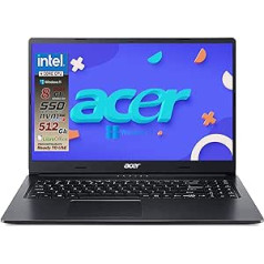 Piezīmjdators Acer klēpjdators Intel i3-1005G1 10gen 3,4 GHz. 15,6 collas, RAM 12 GB Ddr4, SSD Nvme 256 GB M2, HDMI, USB 3.0, Wifi, LAN, Bluetooth, tīmekļa kamera, Windows 10 Pro, Open O. Office, Antivirus