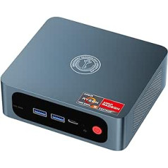 TRIGKEY Ryzen 5 5560 Mini PC (6C/12T, līdz 4.0GHz), 16G DDR4 500G NVMe SSD, Speed S5 Micro PC, DP+HDMI+Type-C Triple-Screen 4K Output, WiFi-6, BT 5.2, Office | Mājas mini dators