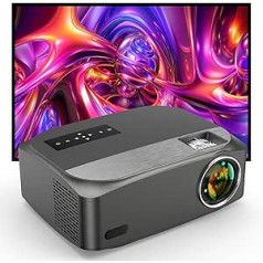 Vietējais 1080P projektors, 12000 lūmenu LED āra projektors Mājas kinozāle atbalsta 4K 300 collu projektoru, kas ir savietojams ar HDMI USB TV Stick Xbox klēpjdatora viedtālruni