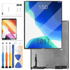 LADYSON iPad 9.7 2017 A1822 A1823 LCD displejs iPad 2017 LCD ekrānam iPad 5 displeja matricas nomaiņa ar bezmaksas rīkiem + rūdīts stikls (bez skārienekrāna digitalizatora)