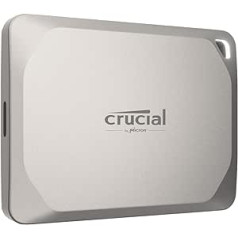 Crucial X9 Pro operētājsistēmai Mac 4 TB ārējais SSD cietais disks, lasīšanas/rakstīšanas ātrums līdz 1050 MB/s, gatavs darbam ar Mac, iekļauts Mylio Photos+, USB-C 3.2 portatīvais cietvielu disks — CT4000X9PROMACSSD9B02