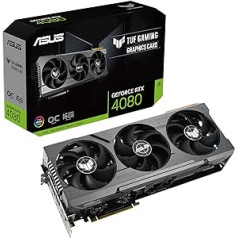 ASUS TUF Gaming GeForce RTX 4080 16GB OC Edition GDDR6X Gaming Graphics Card (DLSS 3, PCIe 4.0, 16GB GDDR6X, 2x HDMI 2.1a, 3x DisplayPort 1.4a, TUF-RTX4080-O16G-GAMING)