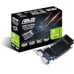 ASUS GeForce GT 730 2 GB GDDR5 zema profila grafikas karte (0dB caurlaide, GPU Tweak II, 1 x VGA, 1 x DVI, 1 x HDMI, GT730-SL-2GD5-BRK)