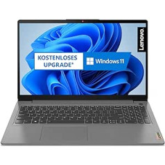 Lenovo IdeaPad 3i klēpjdators 39,6 cm (15,6 collas, 1920 x 1080, Full HD, WideView, pret atspīdumu), plāns piezīmjdators (Intel Pentium Gold 7505, 8 GB RAM, 256 GB SSD, Intel UHD grafika, Windows 10 Home S), pelēks