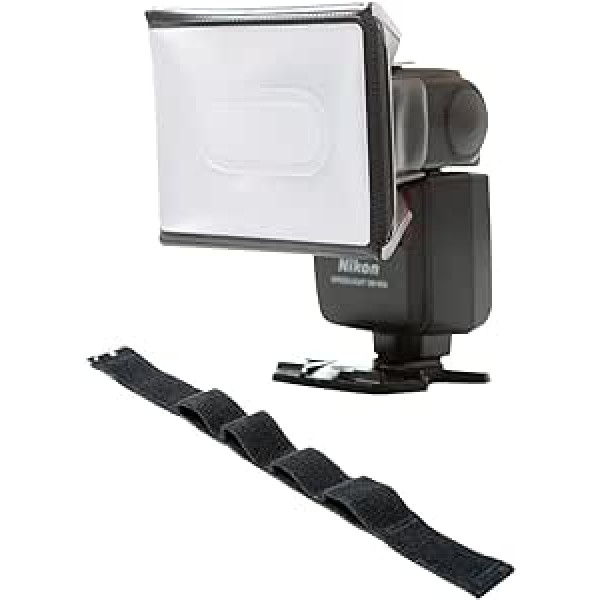 LumiQuest Mini SoftBox LQ-108S, Flash Diffuser & Light Softener, Universal Classic Design for External Camera Flashes, with UltraStrap