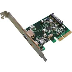 KALEA-INFORMATIQUE © Kontrollera karte PCI Express (PCI-E) uz USB 3.1 10GB 2-PORT Ārējais: 1x + 1x Type C – Type A asm1142 Chipset – Windows XP, Vista, 7, 8, 8.1, 10