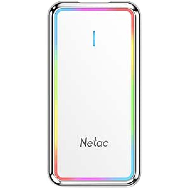 Netac ZR RGB 500 GB pārnēsājams SSD USB 3.2 Gen 2 ātrdarbīgs pārsūtīšanas interfeiss 550 MB/s pārsūtīšana