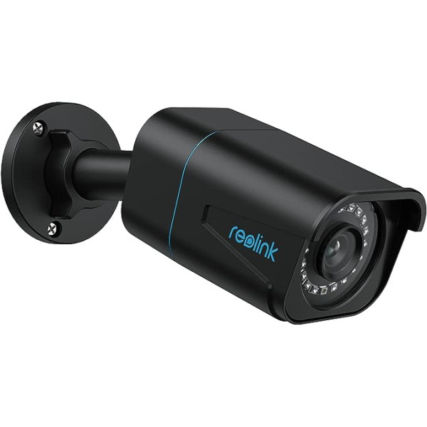 Reolink 4K Smart PoE āra novērošanas kamera ar personas/transportlīdzekļa/dzīvnieku noteikšanu, 8MP IP kamera ar Micro SD kartes slotu, audio, IR nakts redzamība, ūdensizturīgs, laika intervāls, RLC-810A melns