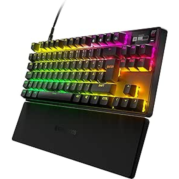 SteelSeries Apex Pro TKL mehāniskā spēļu tastatūra, pasaulē ātrākā tastatūra, pielāgojama reakcija, E-Sports TKL formas faktors, RGB, vācu (QWERTZ) izkārtojums