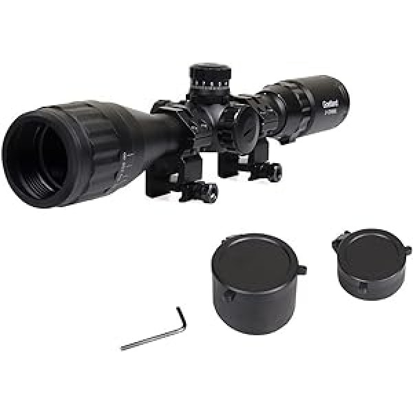 Goetland 3-12 x 40 AO Rifle Scope Red & Green Point Reticle with Mounting Rings