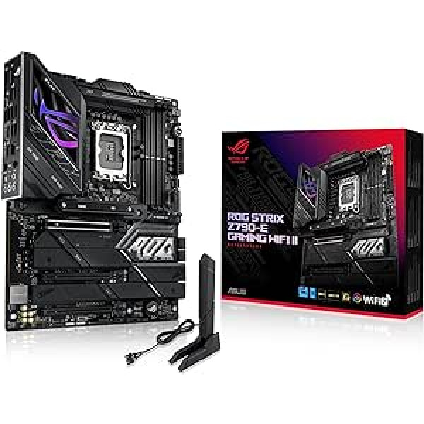 ASUS ROG STRIX Z790-E Gaming WiFi II spēļu mātesplate Intel Socket LGA1700 (ATX, DDR5, 5x M.2, PCIe 5.0, WiFi 7, AI Cooling II, Aura Sync)