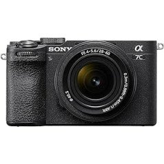 Sony Alpha 7C II | Bezspoguļa pilna kadra kamera ar SEL2860 tālummaiņas objektīvu (28–60 mm, F4–5.6, kompakts, 33 MP, reāllaika automātiskais fokuss, 10 BPS, 4K video, noliecams LCD skārienekrāns) Melns