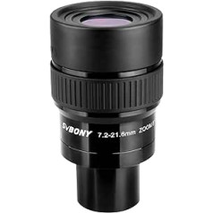 Svbony SV191 Zoom Telescope Eyepiece 1.25 inch, 7.2-21.6 mm Parfocal Telescope Lens, Wide Angle FMC Telescope Lens, Astronomical Accessories for Moon, Planets, Nebula, Star Cluster