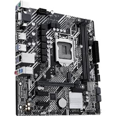 ASUS Prime H510M-E R2.0 mātesplates ligzda Intel LGA1200 (Intel H470 mikroshēmojums, mATX, DDR4, USB 3.2 Gen 1, M.2, 1 GB Ethernet, Aura Sync)