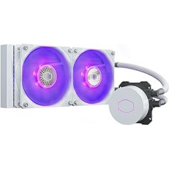 Cooler Master MasterLiquid ML240L V2 RGB CPU Cooler - Water Cooling for Desktop with Ultra Strong Light Effects, Two 120 mm SickleFlow Fans, White