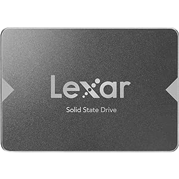 Lexar NS100 2,5 collu SATA III (6 Gb/s) iekšējais SSD 256 GB, cietvielu disks, lasīšanas ātrums līdz 520 MB/s, klēpjdatoram, galddatoram/personālajam datoram (LNS100-256AMZN)