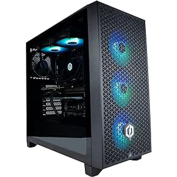 CYBERPOWERPC Luxe spēļu dators — Intel Core i9-11900KF, Nvidia RTX 3060 12GB, 32GB RAM, 1TB NVMe SSD, 650W 80+ barošanas bloks, WLAN, ūdens dzesēšana, Windows 11, 3000D RGB