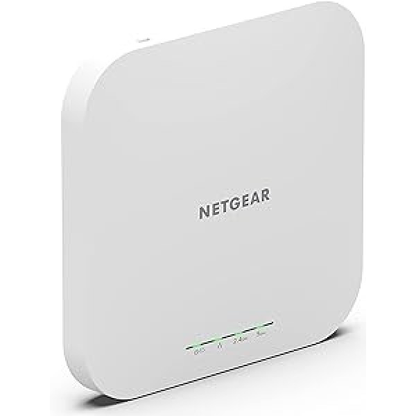 NETGEAR WAX610 WLAN piekļuves punkts PoE WiFi 6 (AX1800 Speed Dual-Band Mesh, WPA3, 802.11ax, 2,5G LAN, lokālā vai Insight attālā pārvaldība, PoE+ barošana — barošanas avots nav obligāts)