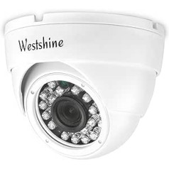 WESTSHINE 1080P CCTV novērošanas kameras āra ūdensnecaurlaidīga kupola kamera, četri vienā (TVI + CVI + AHD + analogā) kamera ar 3,6 mm platleņķa 1/3 collas CMOS IR-Cut 12 infrasarkano LED 65 pēdu nakts redzamību