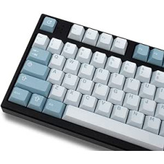 mintcaps Dreams Blue White Taustiņu vāciņu komplekts 121 taustiņu komplekts Cherry Profile Doubleshot pielāgoti taustiņu vāciņi priekš Cherry MX Gateron Kailh Switches Mehāniskās tastatūras