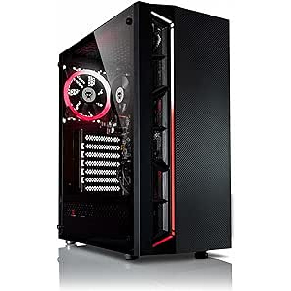 BEASTCOM Q3 Essential spēļu dators, AMD četrkodolu 4X 3,80 GHz, 8 GB RAM, 256 GB SSD, 4K Graphics Radeon R7, WiFi, Windows 11 Pro