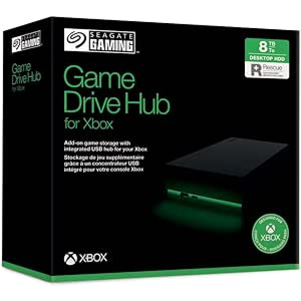 Seagate Game Drive Hub Xbox 8 TB ārējais cietais disks 3,5 collu USB 3.0 Xbox modeļa Nr.: STKW8000400