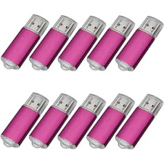 10 USB-Sticks, USB 2.0 Memory Sticks, Speicher-Sticks. rose 256MB