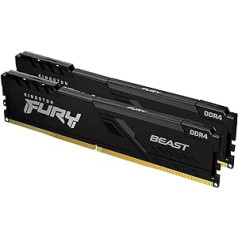 Kingston FURY Beast 16GB (2x8GB) 3600MHz DDR4 CL17 galddatora atmiņas komplekts ar 2 KF436C17BBK2/16