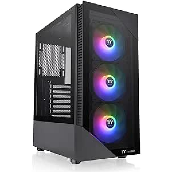 Thermaltake View 200 TG ARGB mātesplates sinhronizācijas ATX rūdīta stikla vidēja torņa datora korpuss ar 3 x 120 mm priekšējo ARGB ventilatoru CA-1X3-00M1WN-00