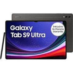 Samsung Galaxy Tab S9 Ultra Android planšetdators, Wi-Fi, 1 TB / 16 GB RAM, MicroSD kartes slots, Iekļauts S Pen, Simlock bezmaksas bez līguma, grafīts. Ietver 36 mēnešu garantiju [ekskluzīvi Amazon]