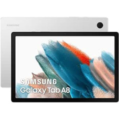 Samsung Galaxy Tab A8 (2022) LTE 64 GB / 3 GB RAM 7040 mAh kamera 25,4 cm (10 collas) 5 collu 8 MP / priekšējā kamera 5 MP sudraba krāsā