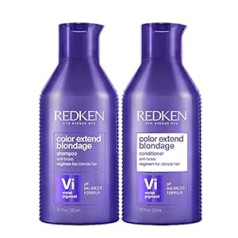 Redken Color Extend Blondage Kit Anti-Yellow Shampoo 300 ml Kondicionieris 300 ml