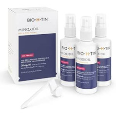 Bio-H-Tin MINOXIDIL BIO-H-TIN sieviešu aerosols: 3 mēnešu iepakojums ar 20 mg/ml, aptur iedzimtu matu izkrišanu, 3 x 60 ml