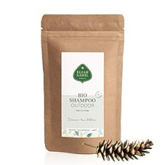 Eliah Sahil Outdoor Organic Powder Shampoo Re-Fill Bag Refill Pack 500 g 100% Organic Certified Natural Cosmetics Sieviešu un vīriešu šampūns ādai un matiem apm. 100 lietošanas veidi ceļojumu šampūnam