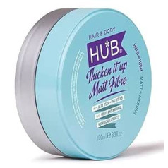 HUB Thicken it up Matt Fiber Styling Product - 100g / 100ml x 1. Spēcīga noturība un vidēji matēta apdare. Matu vasks vīriešiem un sievietēm. Luksusa un labākā, profesionālā apjoma formula salonam.