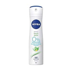 Nivea Sieviešu dezodorants Spray Fresh Pure Natural Jasmine 0% Alumīnijs 150 ml Iepakojumā 6