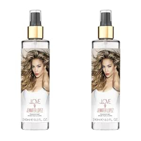 Jennifer Lopez JLove ķermeņa aerosols 240 ml smalku smaržu apstiprināts mazumtirgotājs (2 iepakojumā)