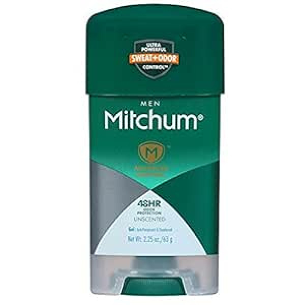 Mitchum pretsviedru līdzeklis un dezodorants, spēka želeja, bez smaržas, 2,25 oz (63 g) (6 pakojumā)