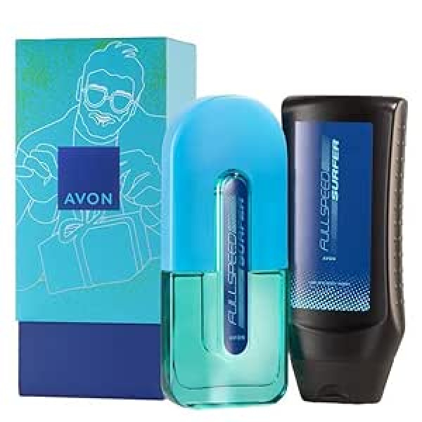 Avon Full Speed Surfer dāvanu komplekts tualetes ūdens izsmidzināšanai un dušas želejai vīriešiem/svaigs