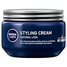 ‎Nivea Men Nivea Men Styling Cream (1x150ml) iepakojumā 1, Matu krēms elastīgai noturēšanai bez sacietēšanas, Elastīga matu želeja dabīgam izskatam vecākiem