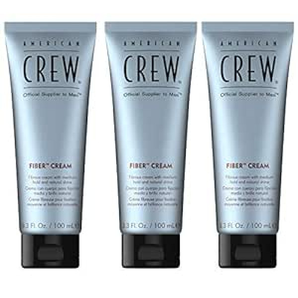 American Crew Vidēji noturīgs un spīdīgs šķiedru krēms vīriešiem American Crew 100 ml Iepakojumā 3