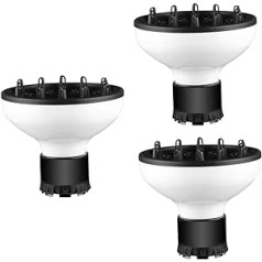 Beaupretty Pack of 3 matu žāvētājs cirtainiem matiem Pārnēsājams difuzors ceļojumu matu žāvētājs koncentrators matu žāvētājs koncentrators pūšanas ventilators sprausla Veidojošs matu žāvētājs difuzors cirtas.