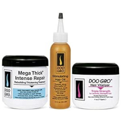 Generic Doo Gro Mega Thick Intensiv Repair 16 унций с маслом для стимуляции роста 4,5 жидких унций и активатором для волос тройной силы 4 унции